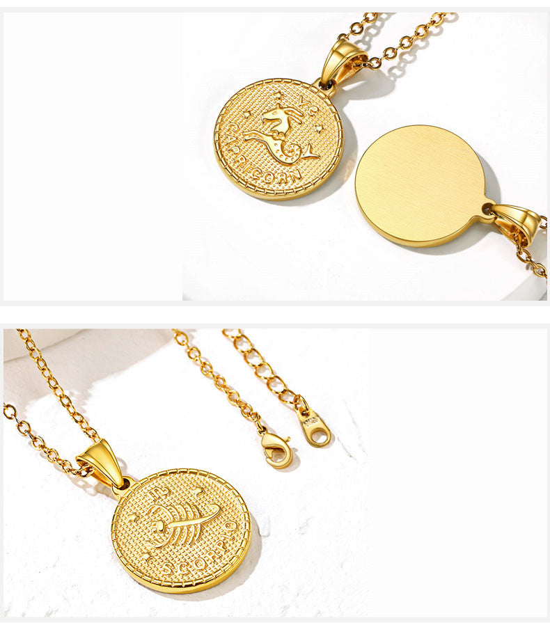 Zodiac Sign Necklace - Gold