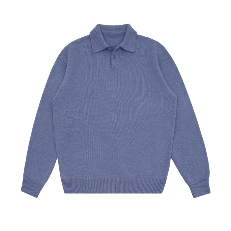 Woolen Button Half Zip