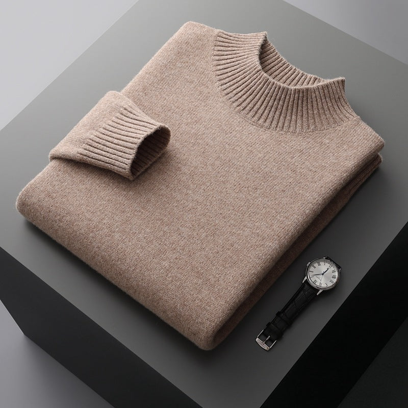 Essential Ribbed Mock Neck Sweater