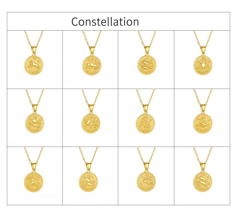 Zodiac Sign Necklace - Gold