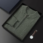 100% Cashmere Ribbed Half Zip