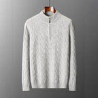 100% Cashmere Woven Half Zip