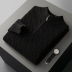 100% Cashmere Woven Half Zip