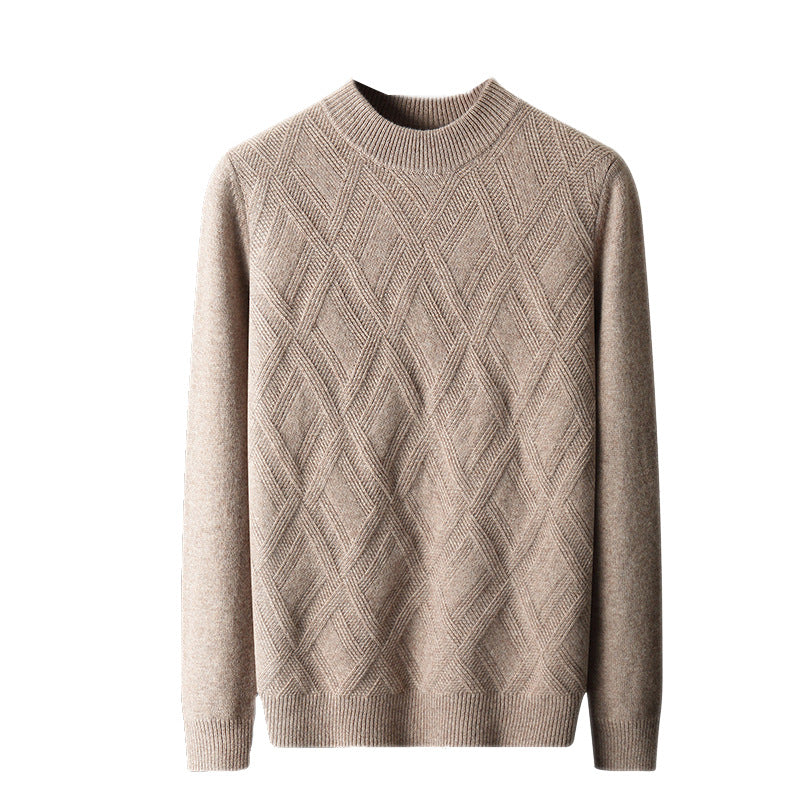 Diamond Knit Crewneck Sweater