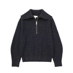 Striped Zip Up Sweater